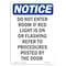 Signmission OSHA Notice Sign, 14" Height Rigid Plastic, Do Not Enter Room If Red Light Sign, Portrait OS-NS-P-1014-V-11213 - alternate 1